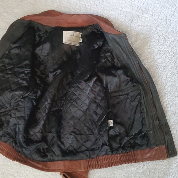 Leather Bomber Jacket Towne by London Fog - Picture 7 of 8